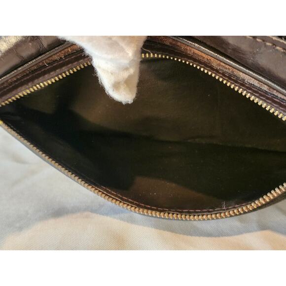 SOLD Fendi Suede and Leather Zucchino FF Logo Crossbody Bag Brown Made in Italy - Picture 11 of 16